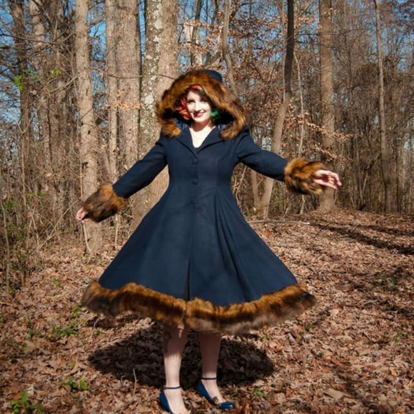 Vintage Navy Isadora Winter Coat 